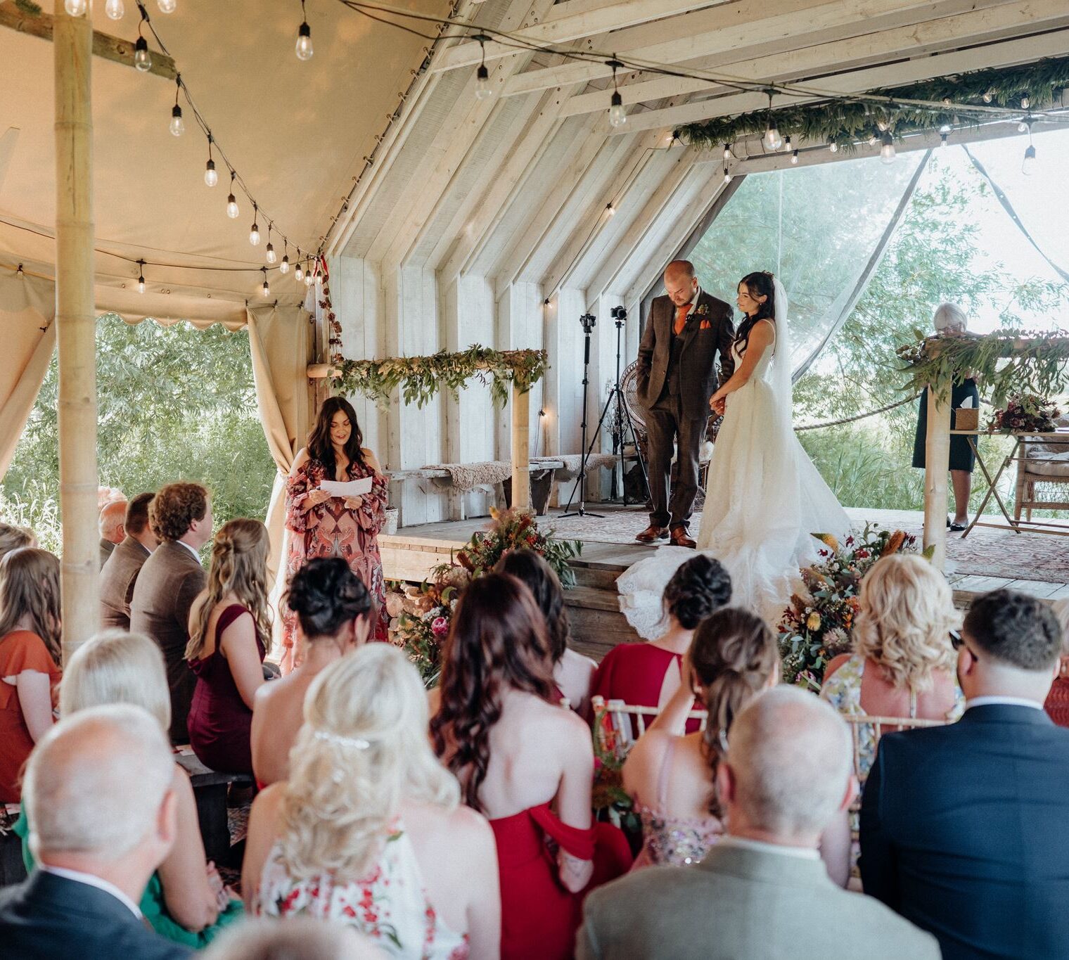 Ceremony in the Boat House at The Wilderness.