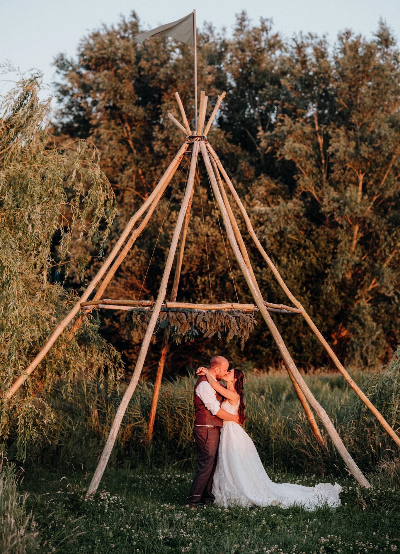The Naked Tipi ceremony space at The Wilderness.